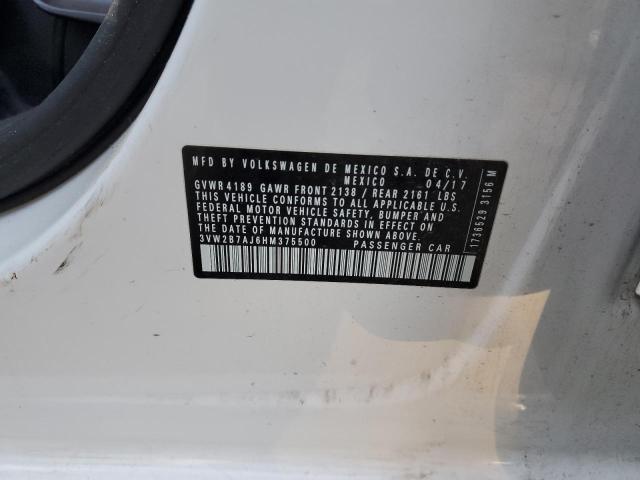 2017 VOLKSWAGEN JETTA S - 3VW2B7AJ6HM375500