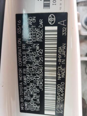 2016 TOYOTA PRIUS C JTDKDTB34G1125142