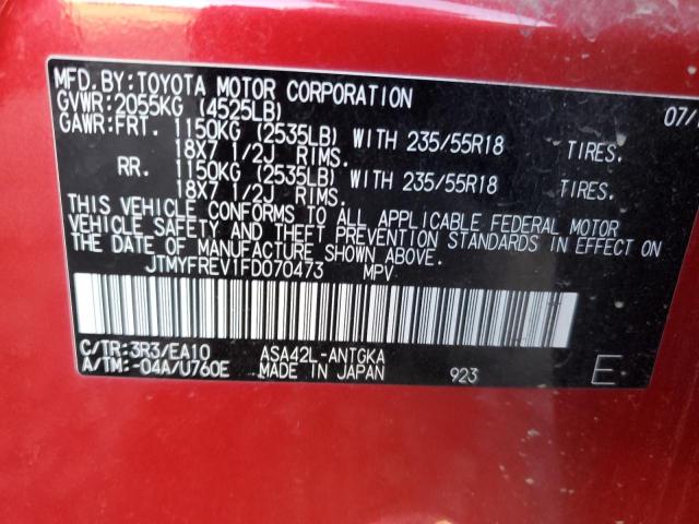 2015 TOYOTA RAV4 LIMIT - JTMYFREV1FD070473