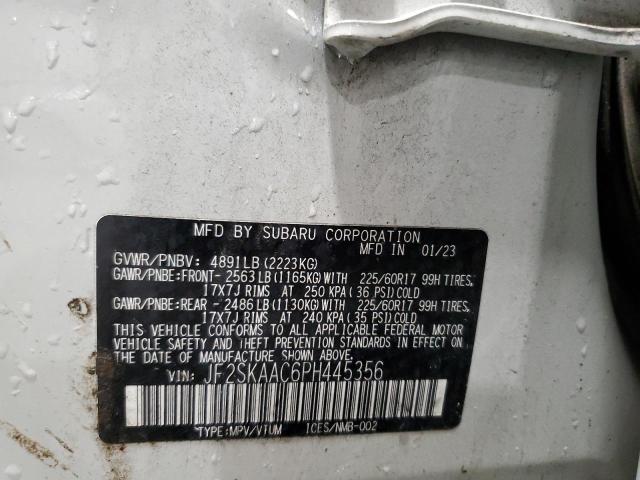 2023 SUBARU FORESTER JF2SKAAC6PH445356