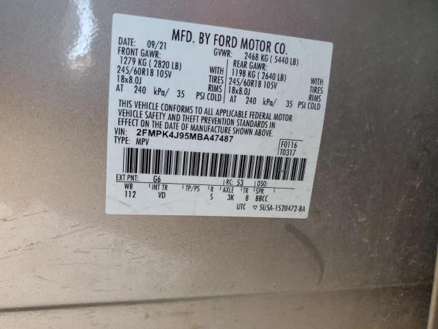 2021 FORD EDGE SEL - 2FMPK4J95MBA47487