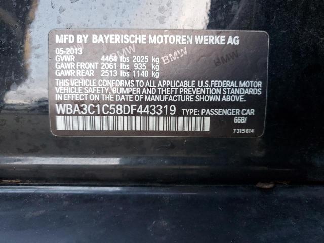 VIN WBA3C1C58DF443319 2013 BMW 3 SERIES no.12