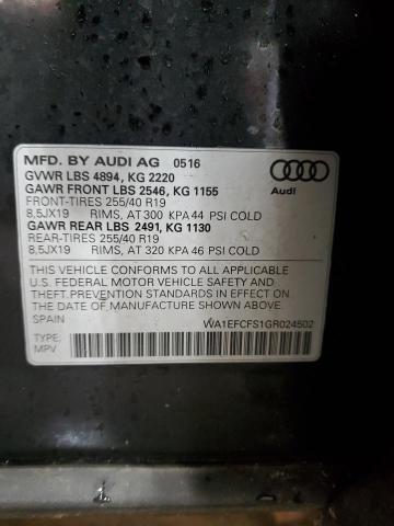 2016 AUDI Q3 PREMIUM - WA1EFCFS1GR024502