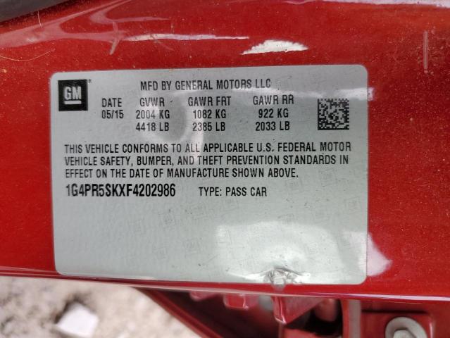 2015 BUICK VERANO CON - 1G4PR5SKXF4202986