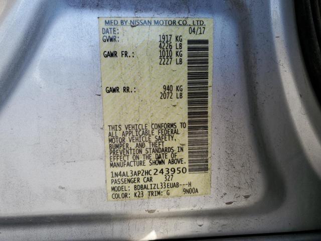 2017 NISSAN ALTIMA 2.5 - 1N4AL3AP2HC243950