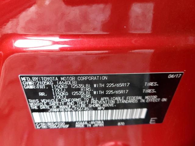 2017 TOYOTA RAV4 XLE - JTMRFREV8HJ156145