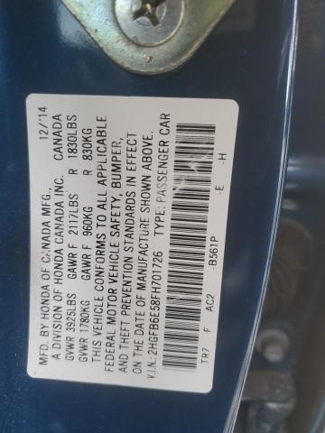 2015 HONDA CIVIC SI - 2HGFB6E58FH701726