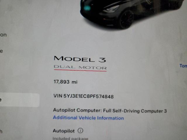 2023 TESLA MODEL 3 - 5YJ3E1EC8PF574848