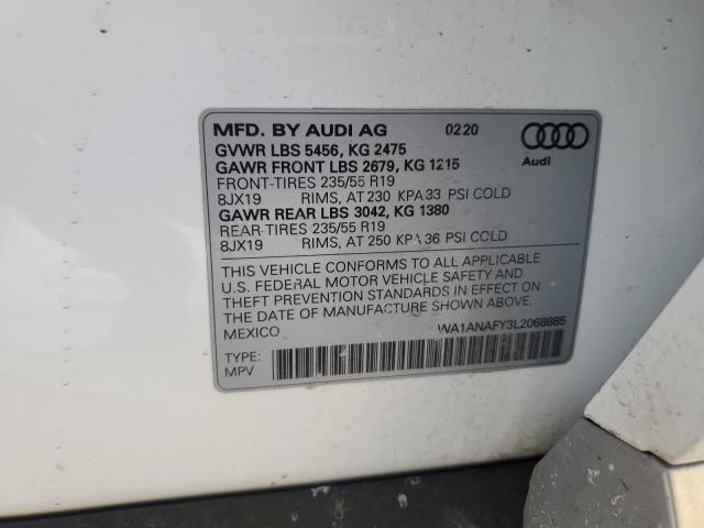2020 AUDI Q5 PREMIUM - WA1ANAFY3L2068885