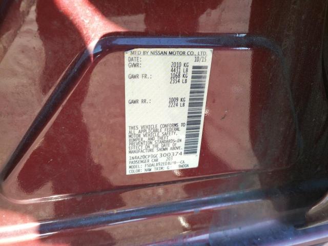 VIN 1N4AZ0CP3GC300374 2016 NISSAN LEAF no.12