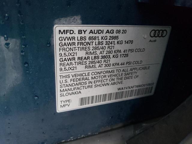 2021 AUDI Q7 PRESTIG - WA1VXAF76MD010522