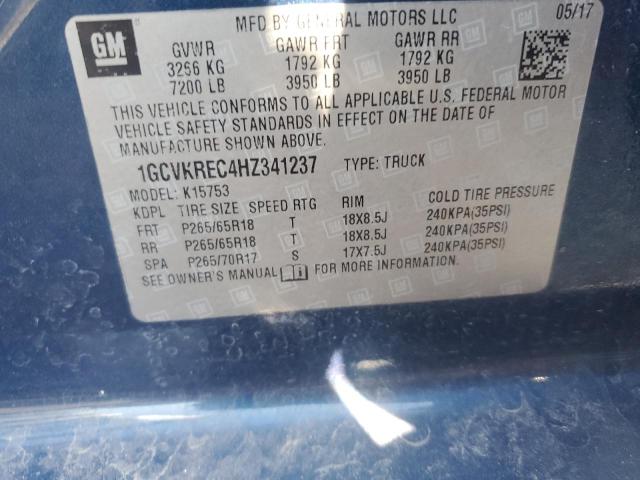 2017 CHEVROLET SILVERADO - 1GCVKREC4HZ341237