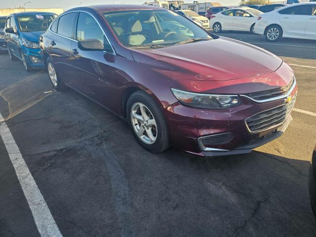 CHEVROLET MALIBU LS 2016 burgundy sedan 4d gas 1G1ZB5ST2GF253441 photo #1