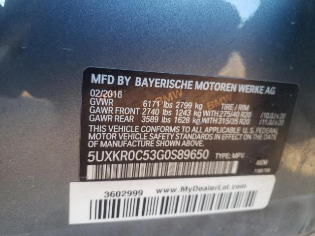 2016 BMW X5 XDRIVE3 - 5UXKR0C53G0S89650