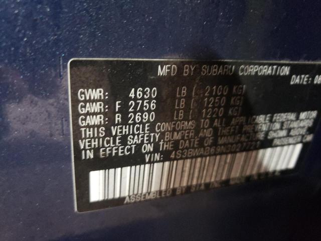 2022 SUBARU LEGACY - 4S3BWAB69N3027721