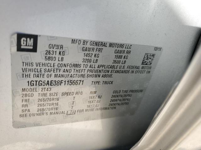 2015 GMC CANYON - 1GTG5AE38F1156671