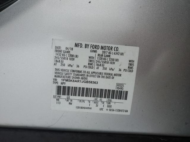 2018 FORD EXPLORER P - 1FM5K8AR1JGB58363