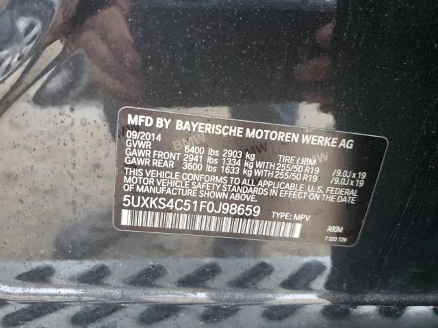 VIN 5UXKS4C51F0J98659 2015 BMW X5 no.13