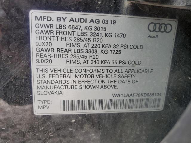 VIN WA1LAAF78KD038134 2019 AUDI Q7 no.14