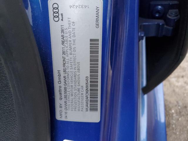 2016 AUDI RS7 WUAW2AFC9GN905459