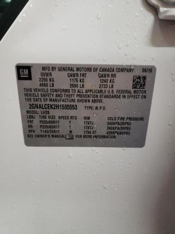 2017 CHEVROLET EQUINOX LT - 2GNALCEK2H1505553