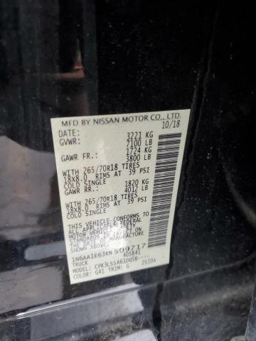 2019 NISSAN TITAN PLAT - 1N6AA1E63KN509717