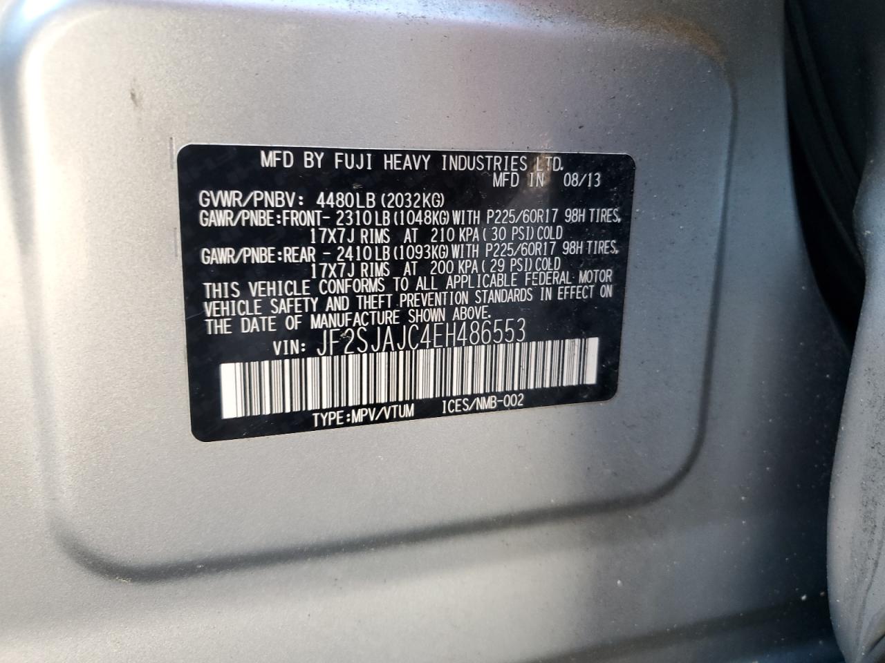 Lot #3034433777 2014 SUBARU FORESTER 2