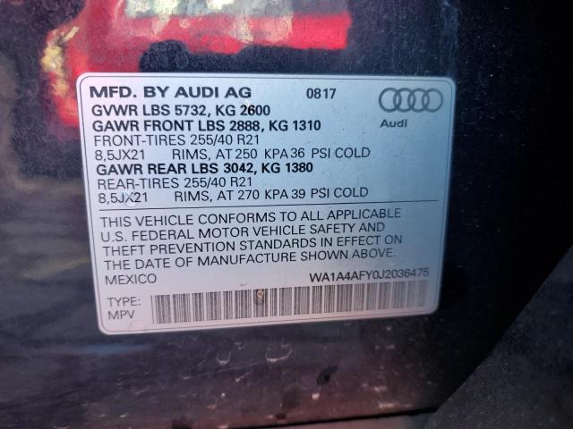 2018 AUDI SQ5 PREMIU WA1A4AFY0J2036475