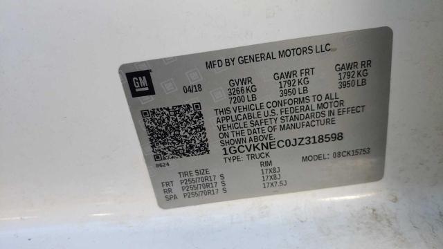 VIN 1GCVKNEC0JZ318598 2018 CHEVROLET ALL MODELS no.10