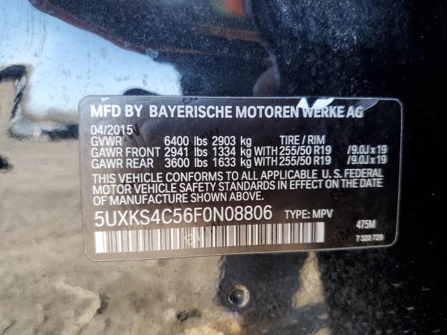 VIN 5UXKS4C56F0N08806 2015 BMW X5 no.13