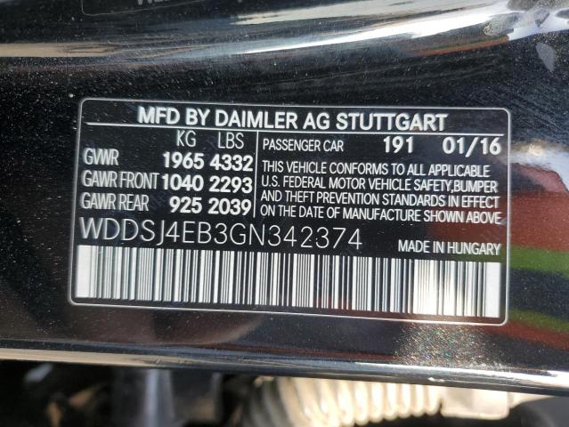 VIN WDDSJ4EB3GN342374 2016 MERCEDES-BENZ CLA-CLASS no.12