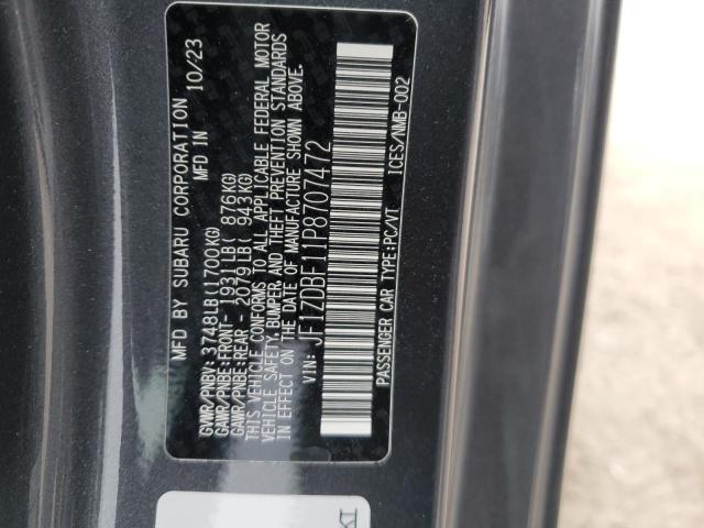 2023 SUBARU BRZ LIMITE JF1ZDBF11P8707472