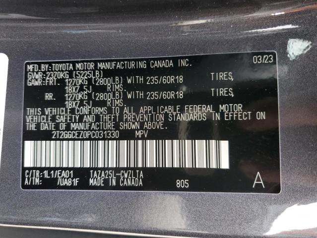 2023 LEXUS NX 350 2T2GGCEZ0PC031330