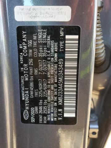 2021 HYUNDAI TUCSON LIM - KM8J33A45MU343489