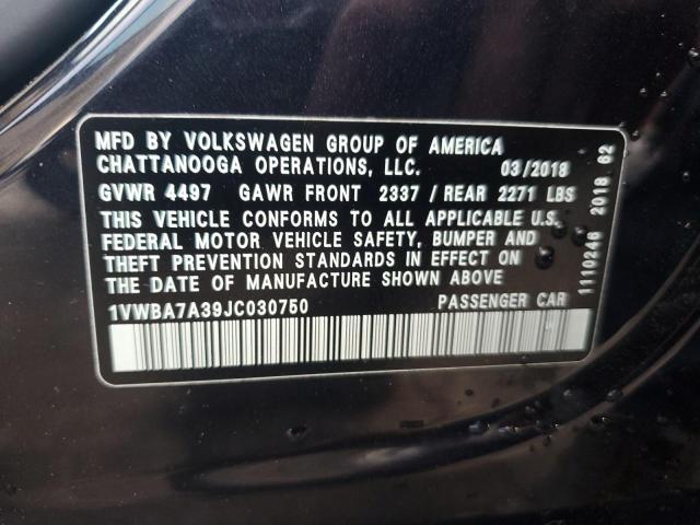 2018 VOLKSWAGEN PASSAT SE - 1VWBA7A39JC030750