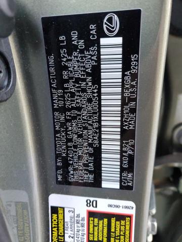 2020 LEXUS ES 300H LU 58AE21B1XLU005445