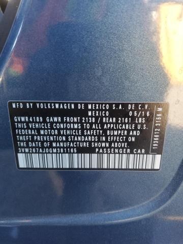 2016 VOLKSWAGEN JETTA S - 3VW267AJ0GM381165