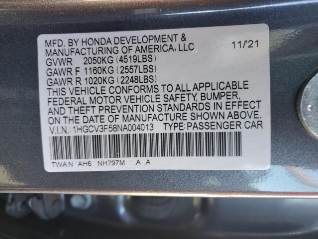 2022 HONDA ACCORD HYB 1HGCV3F58NA004013