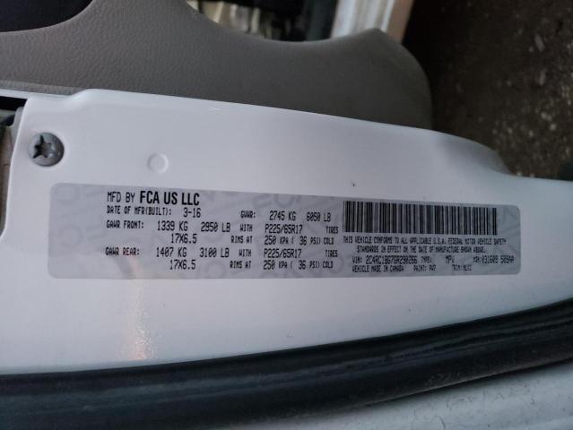 2016 CHRYSLER TOWN & COU - 2C4RC1BG7GR290266