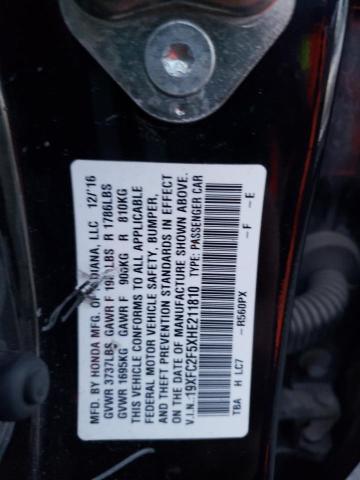 2017 HONDA CIVIC LX 19XFC2F5XHE211810