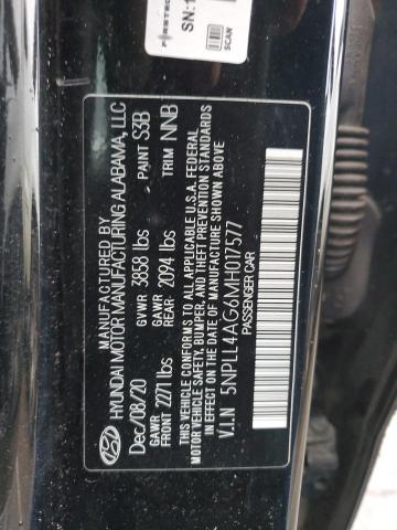 VIN 5NPLL4AG6MH017577 2021 HYUNDAI ELANTRA no.12