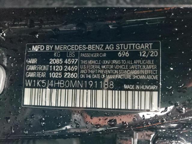 2021 MERCEDES-BENZ CLA 250 4M W1K5J4HB0MN191188