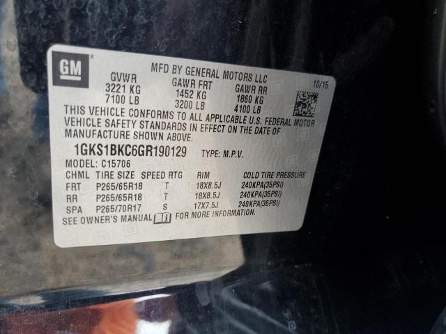 2016 GMC YUKON SLT - 1GKS1BKC6GR190129