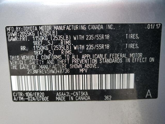 2017 TOYOTA RAV4 SE 2T3NFREV5HW348736