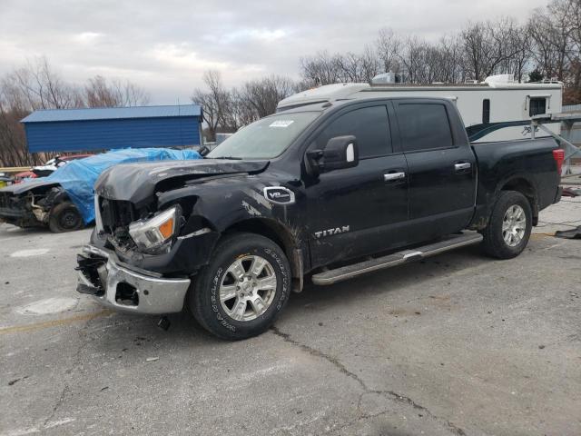 NISSAN TITAN SV 2017 black  gas 1N6AA1E53HN573496 photo #1