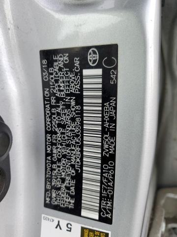 2018 TOYOTA PRIUS - JTDKBRFU5J3598118