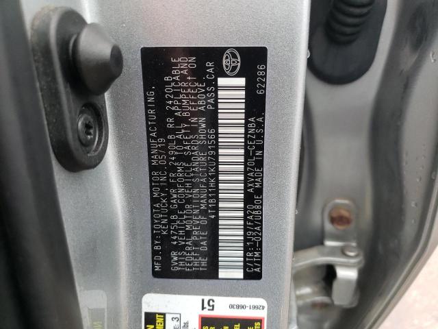 2019 TOYOTA CAMRY L - 4T1B11HK1KU791566