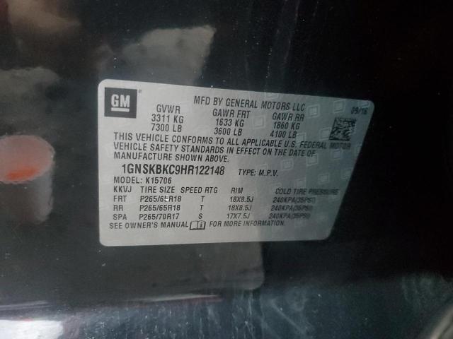 2017 CHEVROLET TAHOE K150 - 1GNSKBKC9HR122148