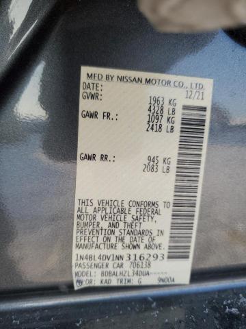 2022 NISSAN ALTIMA SV - 1N4BL4DV1NN316293