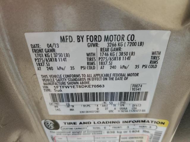 VIN 1FTFW1ET8DKE70563 2013 FORD F-150 no.12